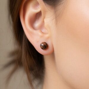 Leopard Skin Jasper Natural GemStone Earrings